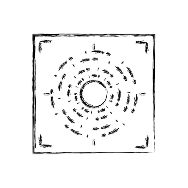 Фігурне Коло Прицілу Стрільбою Фокус Векторні Ілюстрації — стоковий вектор