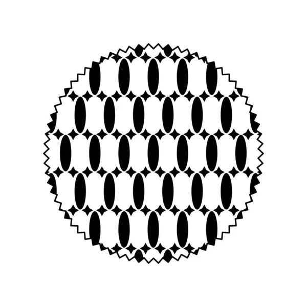Kruh Vzorek Textury Dekorace Textil Motiv Izolované Designu Vektorové Ilustrace — Stockový vektor