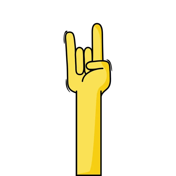 Ręka Górę Rock Gest Symbol Wektor Ilustracja — Wektor stockowy