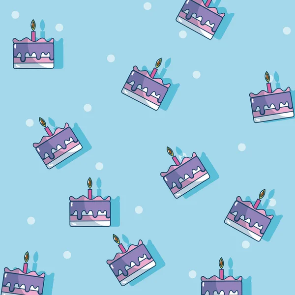 Doğum günü pastaları arka plan desenleri çizgi film vektör çizim grafik tasarım