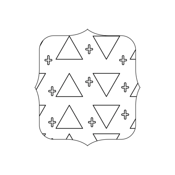 Linea Quadrata Con Stile Memphis Disegno Geometrico Sfondo Vettoriale Illustrazione — Vettoriale Stock