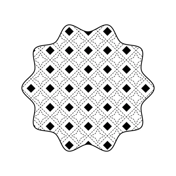 Mönster Sigill Stämpel Textur Inredning Och Textil Tema Isolerade Design — Stock vektor