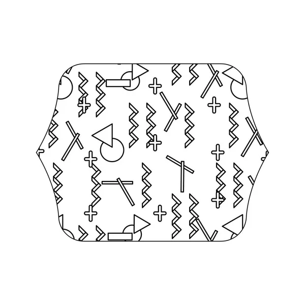 Kantenquadrat Mit Geometrischen Abstrakten Design Hintergrund Vektor Illustration — Stockvektor