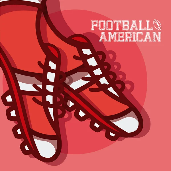 Chaussures Football Américain Illustration Vectorielle Graphisme — Image vectorielle