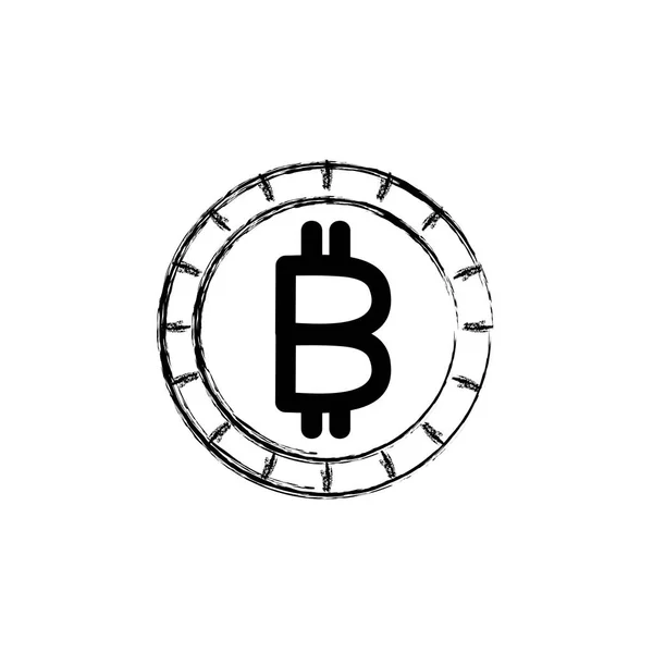 Bitcoin Banque Argent Thème Marché Conception Isolée Illustration Vectorielle — Image vectorielle