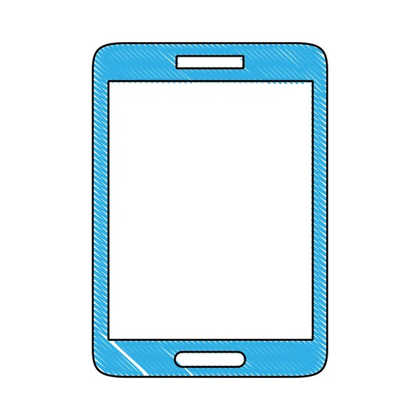 Smartphone Râpé Mobile Pour Appeler Parler Illustration Vectorielle Communication — Image vectorielle