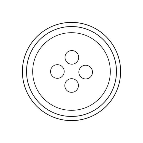 Ligne Bouton Objet Coudre Mode Design Vectoriel Illustration — Image vectorielle