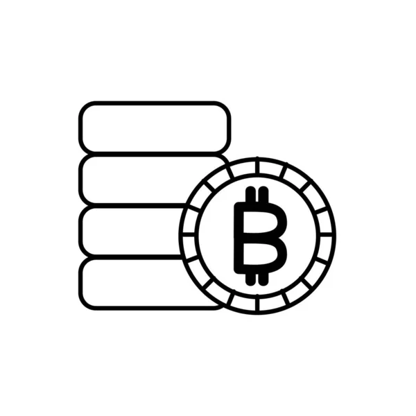 Bitcoin Banco Dinheiro Tema Mercado Design Isolado Ilustração Vetorial —  Vetores de Stock