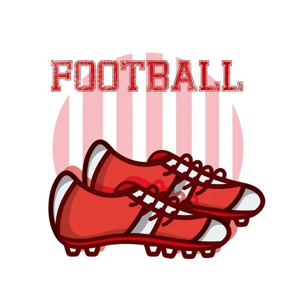 Chaussures Football Américain Illustration Vectorielle Graphisme — Image vectorielle