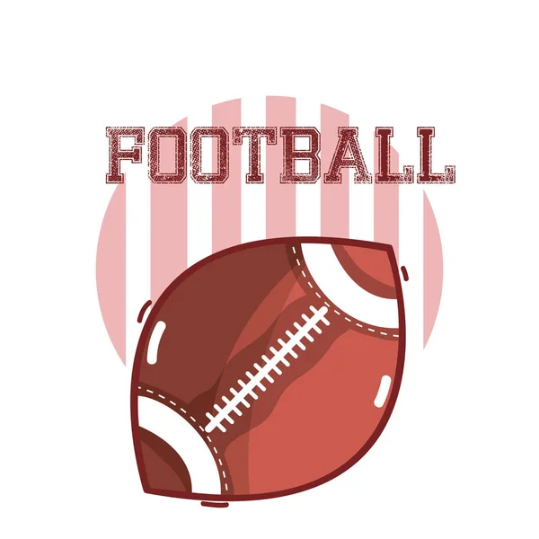 American Football Ball Sport Equipment Vector Illustration Graphic Design — Stock Vector