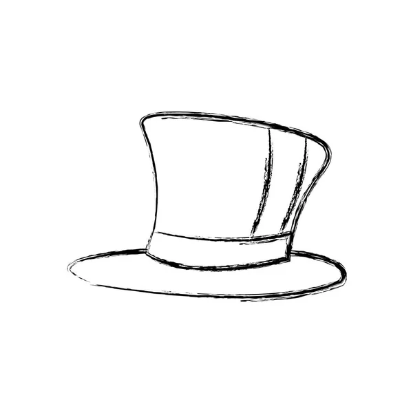 Chapeau Costume Tissu Thème Accessoire Design Isolé Illustration Vectorielle — Image vectorielle