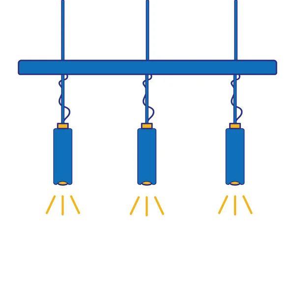 Cor Cheia Lâmpada Lâmpada Pendurada Decoração Vetor Ilustração —  Vetores de Stock