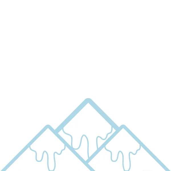 颜色线自然雪山和寒冷的天气向量例证 — 图库矢量图片