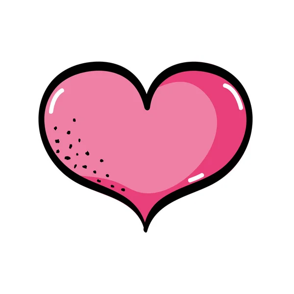 爱和激情的心脏象征形象展示 — 图库矢量图片
