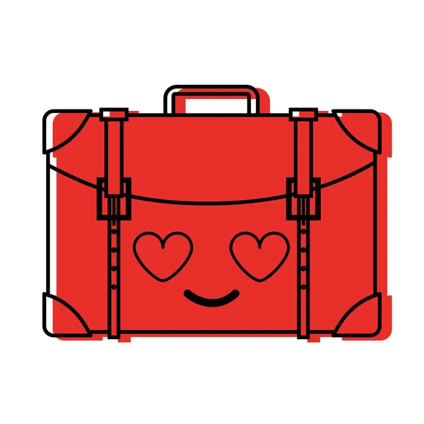 彩色旅行背包在爱可爱的可爱卡通矢量插图 — 图库矢量图片
