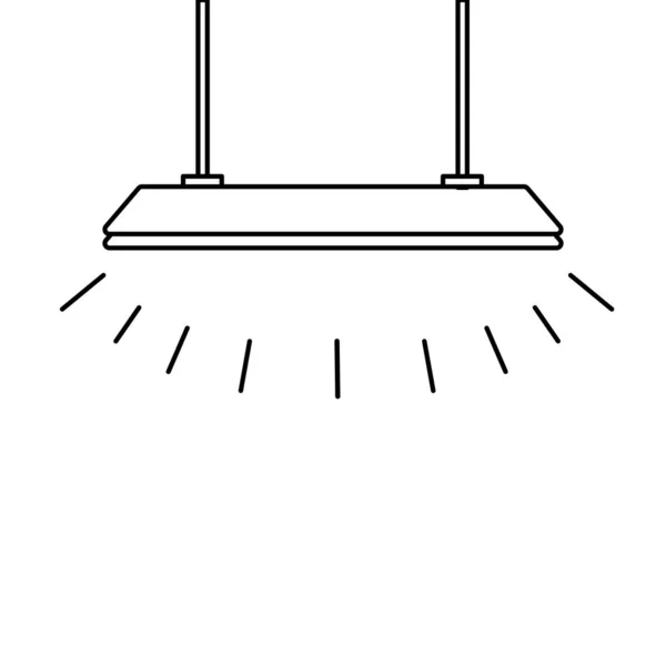 Ligne Lampe Suspendue Électricité Décoration Intérieure Illustration Vectorielle — Image vectorielle