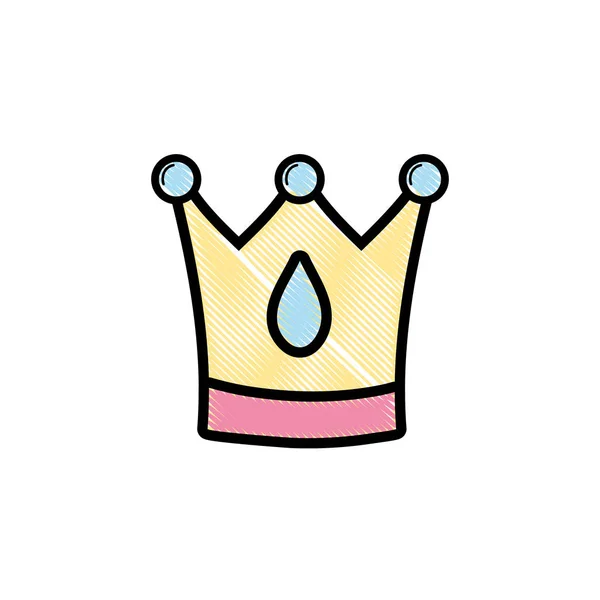磨碎的皇冠皇家豪华珠宝对象矢量插图 — 图库矢量图片