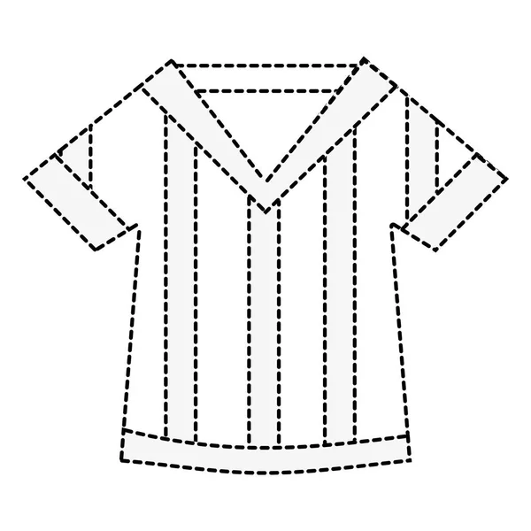 Forme Pointillée Shirt Uniforme Pour Jouer Illustration Vectorielle Football Américain — Image vectorielle