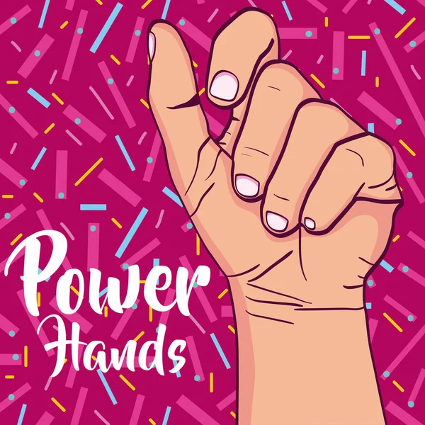 Girl Power Hand Clenched Pop Art Vector Illustration Graphic Design - Stok Vektor