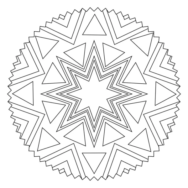 Cirkel Van Lijn Met Patroon Naadloze Vormen Achtergrond Decoratie Vectorillustratie — Stockvector