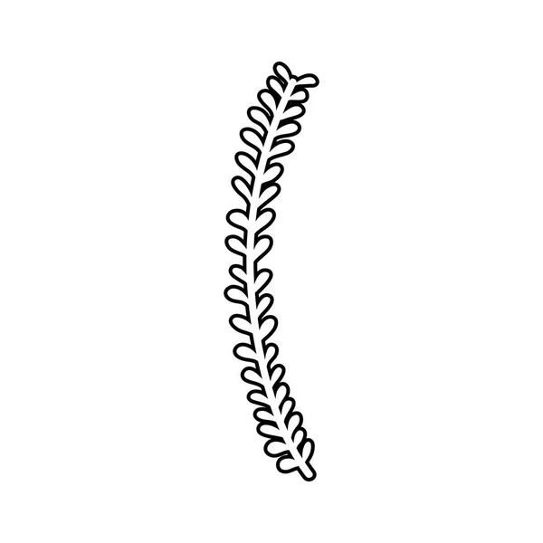 线质朴分支与自然叶子设计向量例证 — 图库矢量图片