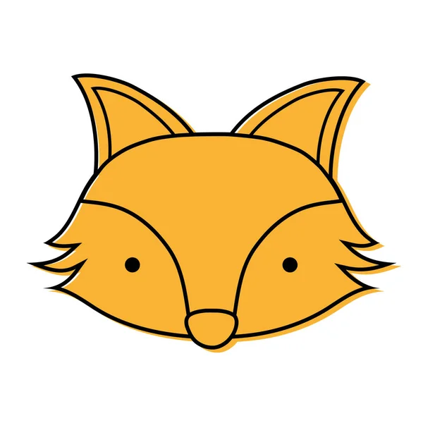Kolor Ładny Fox Głowa Ilustracja Dziki Wektor Zwierzę — Wektor stockowy
