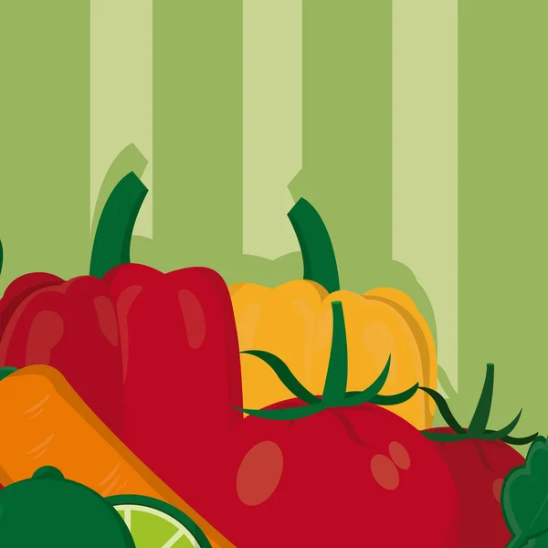 Légumes Biologiques Dessins Animés Illustration Vectorielle Désir Graphique — Image vectorielle