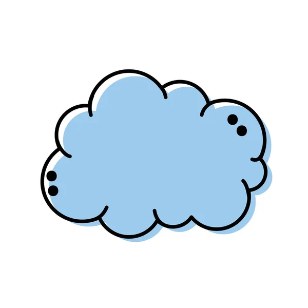 Cloud Weather Sky Nature Theme Isolated Design Vector Illustration — Stock Vector