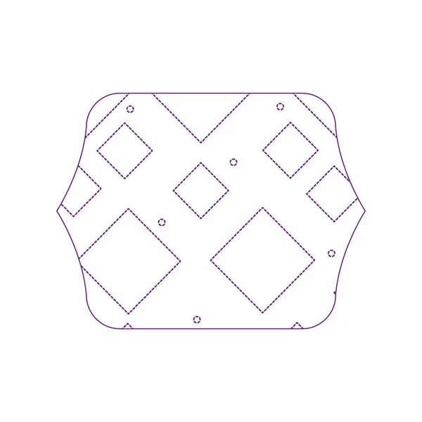 Punkt Form Quadrat Mit Memphis Grafischen Stil Hintergrund Vektor Illustration — Stockvektor