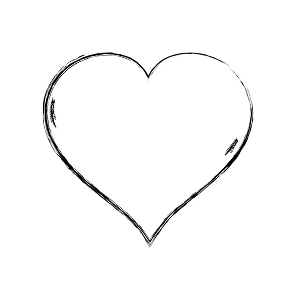 Figur Hjärta Love Symbol Ikonen Romantik Vektorillustration — Stock vektor