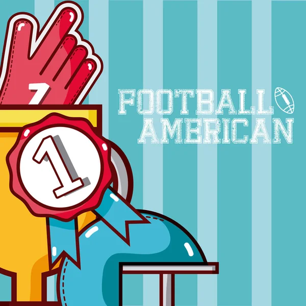 Illustration Vectorielle Football Américain Design Graphique — Image vectorielle
