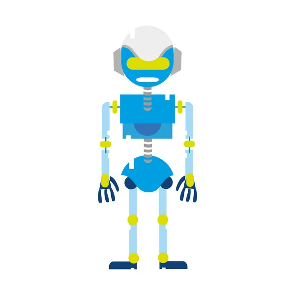 Färgglada Teknik Robot Med Robotkropp Design Vektorillustration — Stock vektor
