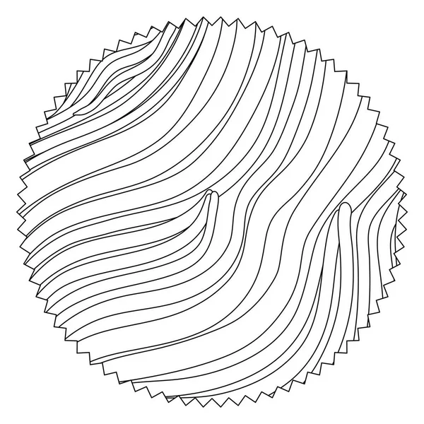 Cirkel Van Lijn Met Patroon Vormen Abstracte Achtergrond Decoratie Vectorillustratie — Stockvector