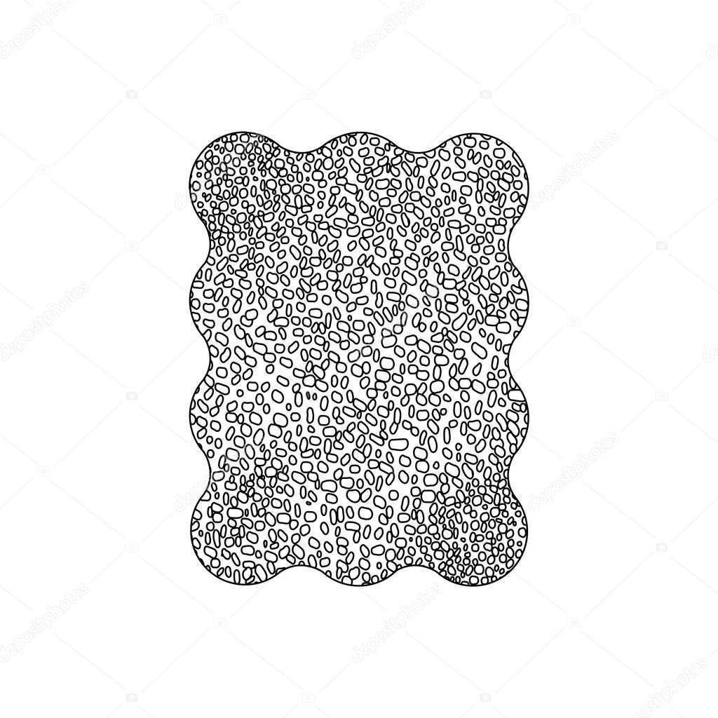 line figure with graphic  pattern background design vector illustration