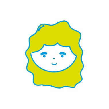 avatar kız baş saç modeli tasarımı ile illüstrasyon vektör