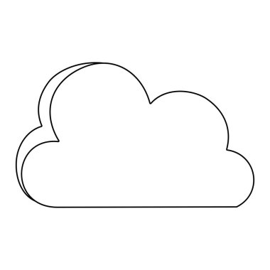 satır güzel bulut doğa weather simge vektör çizim
