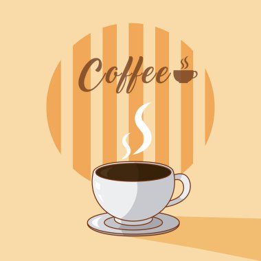 sıcak kahve Kupası vektör çizim grafik tasarım