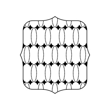 Doku dekorasyon ve tekstil tema izole tasarım vektör çizim tasarlamak çerçeve