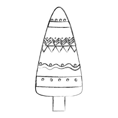 Grunge etnik doğal ağaç ile süs tasarlamak vektör