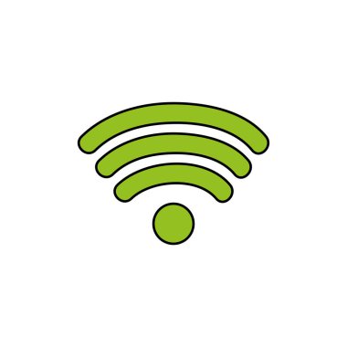 Dijital Internet bağlantısı vektör çizim WiFi sembolü
