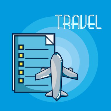 Tatil ve seyahat öğeleri çizgi film illüstrasyon grafik tasarım vektör