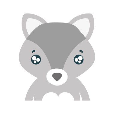 renkli ihale fox sevimli vahşi hayvan vektör çizim