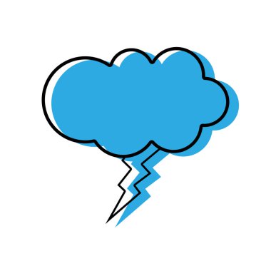 renk moda bulut gök gürültüsü sanat stil vektör çizim ile