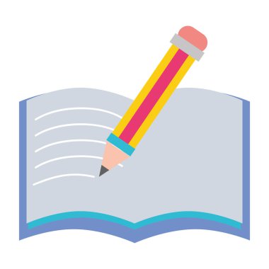 renkli kalem ve defter nesne Okulu illüstrasyon vektör