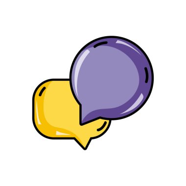 sohbet kabarcıklar metin notları mesaj vektör çizim