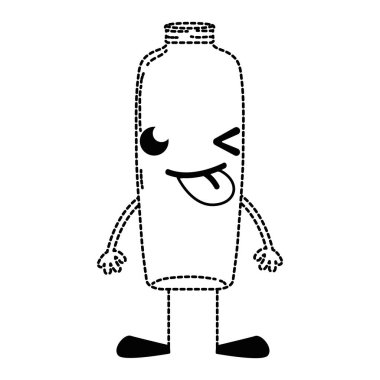 noktalı şekli komik mason cam kawaii kollar ve bacaklar vektör çizim ile