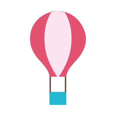 renkli hava balonu gökyüzü ulaşım vektör çizim içinde sinek