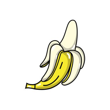 lezzetli ve taze muz meyve beslenme vektör çizim