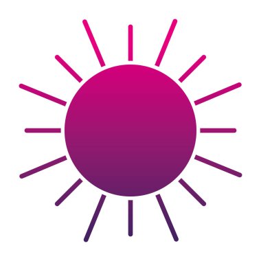 renk siluet düz güneş ışıkları ray üzerinde beyaz arka plan vektör çizim ile