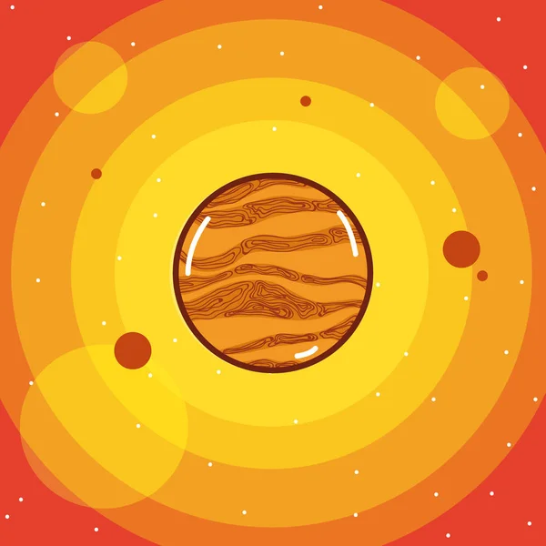 Jupiter Milchstraße Planet Bunt Cartoon Vektor Illustration Grafik Design — Stockvektor